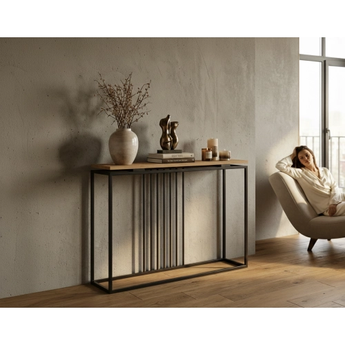 KONSOLA Z DREWNA LITEGO DĄB OLCHA JESION SKD-368